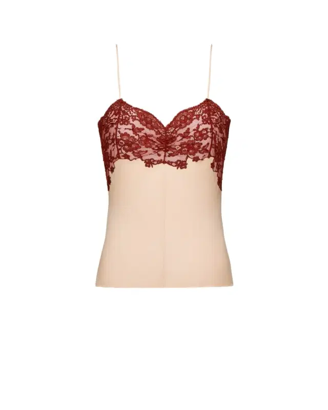 Yves Saint Laurent laced camisole in silk satin