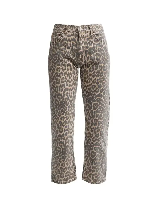 RE/DONE Women's Blondie Leopard Mid-Rise Jeans - Leopard