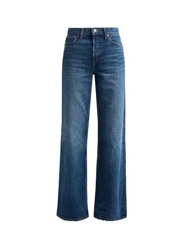 RE/DONE Women's High-Rise Wide-Leg Jeans - Nightbird Blue