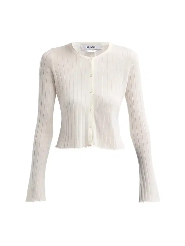 RE/DONE Women's Isabelle Rib-Knit Cardigan - White