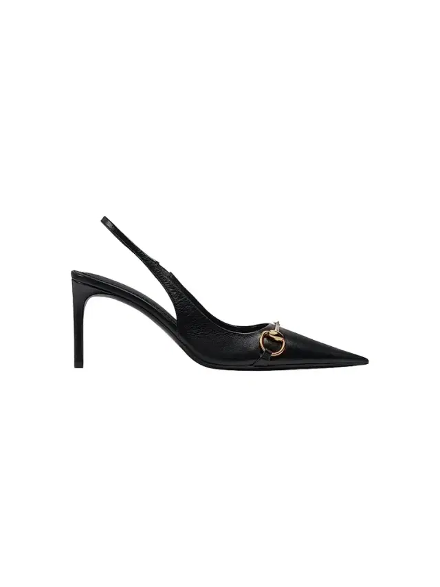 Gucci Women's Donna 80MM Leather Slingback Pumps - Black