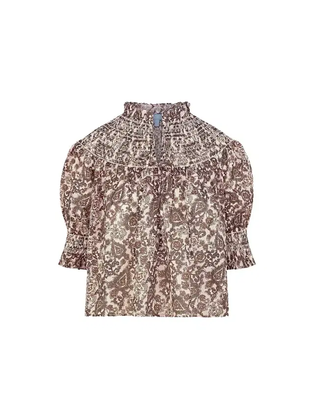Hill House Home Women's The Zinnia Top - Chedworth Paisley Brown