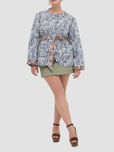 Hill House Home Women's The Aspen Jacket - Chedworth Paisley Blue - Size XXXL | Thumbnail 2