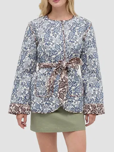 Hill House Home Women's The Aspen Jacket - Chedworth Paisley Blue - Size XXXL | Thumbnail 4