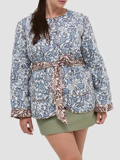 Hill House Home Women's The Aspen Jacket - Chedworth Paisley Blue - Size XXXL | Thumbnail 6