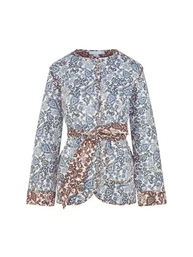Hill House Home Women's The Aspen Jacket - Chedworth Paisley Blue - Size XXXL | Thumbnail 1