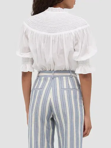 Hill House Home Women's The Zinnia Top - White | Thumbnail 4