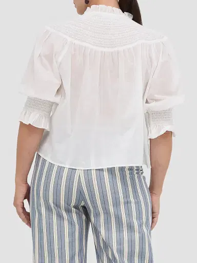 Hill House Home Women's The Zinnia Top - White | Thumbnail 5