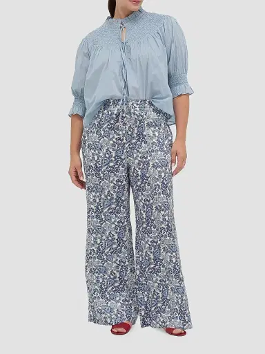 Hill House Home Women's The Zinnia Top - Dusty Blue | Thumbnail 2