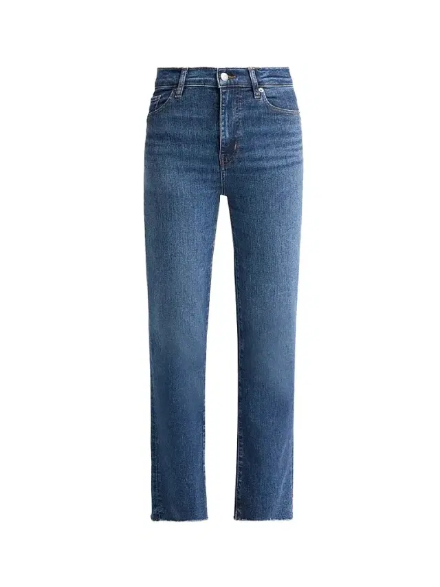FRAME Women's Le Sleek High-Rise Straight Jeans - Showdown Raw Fray