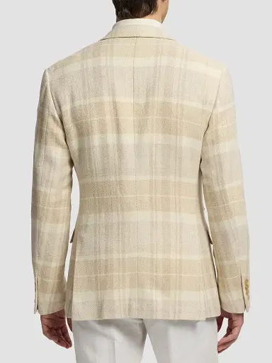 Ralph Lauren Purple Label Men's Kent Plaid Silk-Linen-Cashmere Single-Breasted Sport Coat | Thumbnail 2 Ralph Lauren Purple Label Men's Kent Plaid Silk-Linen-Cashmere Single-Breasted Sport Coat | Thumbnail 2