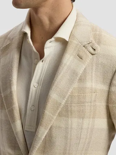 Ralph Lauren Purple Label Men's Kent Plaid Silk-Linen-Cashmere Single-Breasted Sport Coat | Thumbnail 4 Ralph Lauren Purple Label Men's Kent Plaid Silk-Linen-Cashmere Single-Breasted Sport Coat | Thumbnail 4