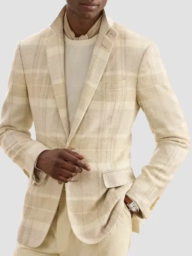 Ralph Lauren Purple Label Men's Kent Plaid Silk-Linen-Cashmere Single-Breasted Sport Coat | Thumbnail 7 Ralph Lauren Purple Label Men's Kent Plaid Silk-Linen-Cashmere Single-Breasted Sport Coat | Thumbnail 7