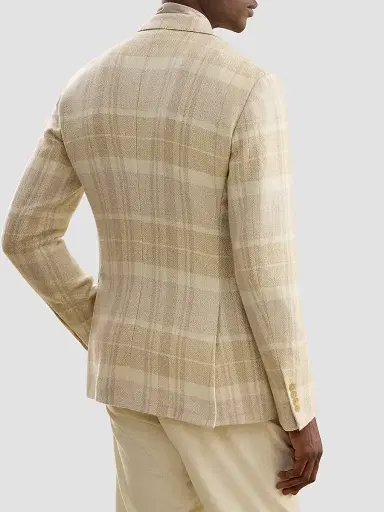 Ralph Lauren Purple Label Men's Kent Plaid Silk-Linen-Cashmere Single-Breasted Sport Coat | Thumbnail 8 Ralph Lauren Purple Label Men's Kent Plaid Silk-Linen-Cashmere Single-Breasted Sport Coat | Thumbnail 8