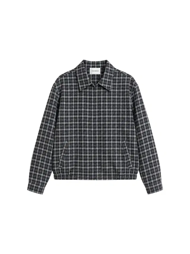 Good American Women's The Lightweight Plaid Bomber Jacket - Charcoal Plaid