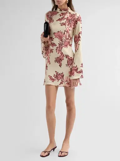 Hemant & Nandita Women's Printed Bias-Cut Mini Dress | Thumbnail 4 Hemant & Nandita Women's Printed Bias-Cut Mini Dress | Thumbnail 4