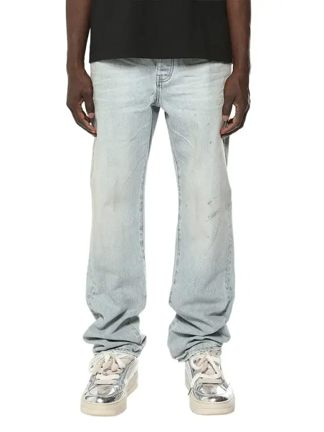Men's Mechanic Dirty Cotton Straight-Leg Jeans - Light Indigo