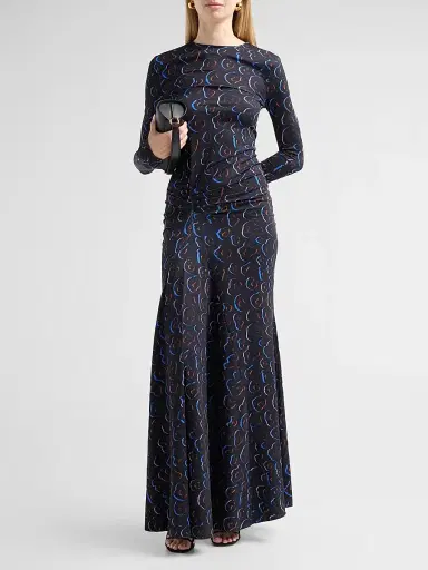 EYWASOULS MALIBU Women's Annie Printed Long-Sleeve Maxi Dress | Thumbnail 2 EYWASOULS MALIBU Women's Annie Printed Long-Sleeve Maxi Dress | Thumbnail 2