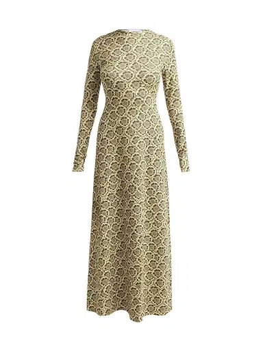 EYWASOULS MALIBU Women's Sam Floral Open-Back Maxi Dress - Matcha Margarita - Size XL | Thumbnail 1