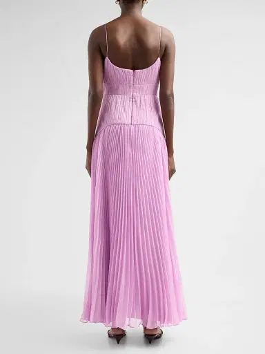 AMUR Women's Saylor Pleated Gown - Pink Hyacinth | Thumbnail 3