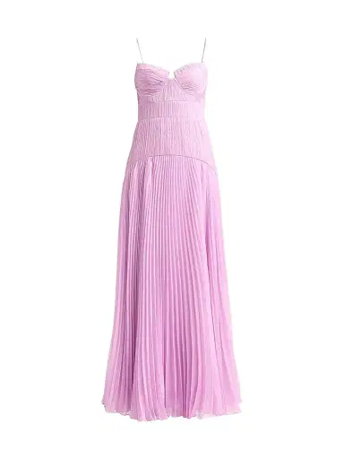 AMUR Women's Saylor Pleated Gown - Pink Hyacinth | Thumbnail 1