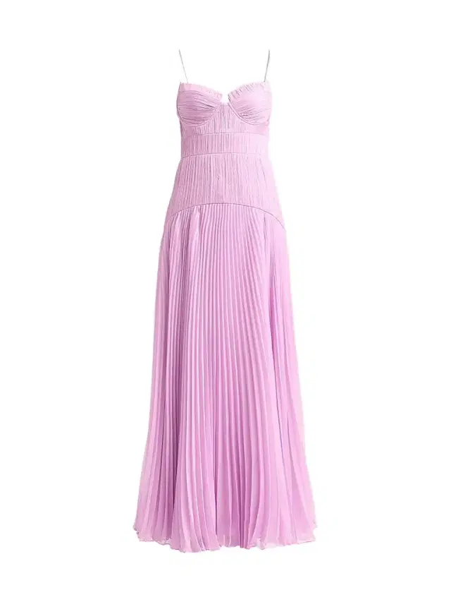 AMUR Women's Saylor Pleated Gown - Pink Hyacinth