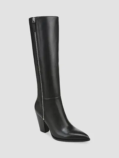 Veronica Beard Women's Levanne 90MM Leather Boots - Black | Thumbnail 2