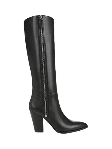 Veronica Beard Women's Levanne 90MM Leather Boots - Black | Thumbnail 1