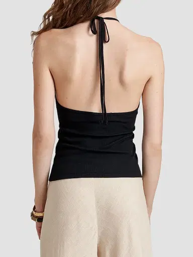 La Ligne Women's Halter Tank Top - Black | Thumbnail 4 La Ligne Women's Halter Tank Top - Black | Thumbnail 4