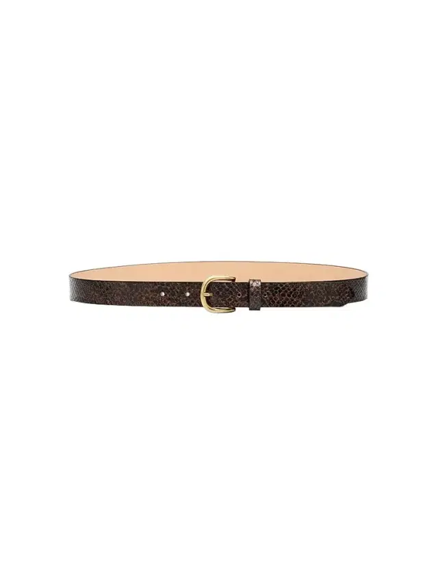 Isabel Marant Women's Zap Snakeskin Leather Belt - Mocha