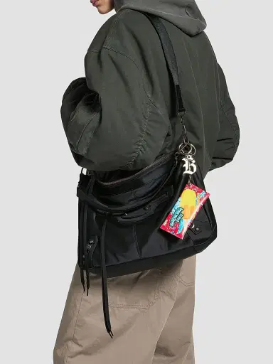 Balenciaga Men's Le City Moto Messenger Bag - Black | Thumbnail 3