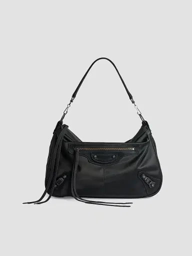 Balenciaga Men's Le City Moto Messenger Bag - Black | Thumbnail 7