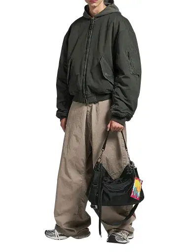 Balenciaga Men's Le City Moto Messenger Bag - Black | Thumbnail 1