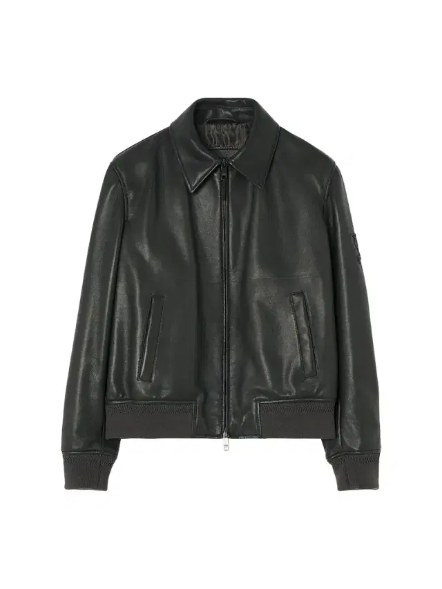 Burberry Men's Bloomsbury Leather Bomber Jacket - Soot Grey