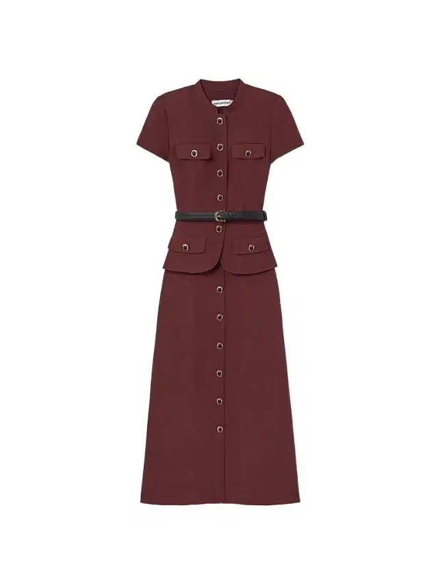 Self-Portrait Women's Peplum Linen-Blend Midi Dress - Brown