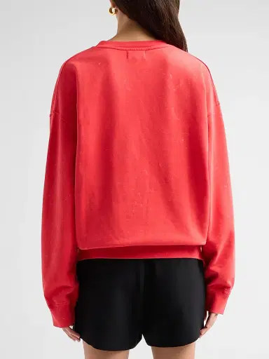 Ganni Women's Isoli Cherry Crewneck Sweatshirt - High Risk Red | Thumbnail 3
