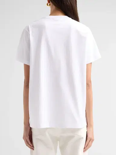 Ganni Women's Cherry Cotton Crewneck T-Shirt - Bright White | Thumbnail 3