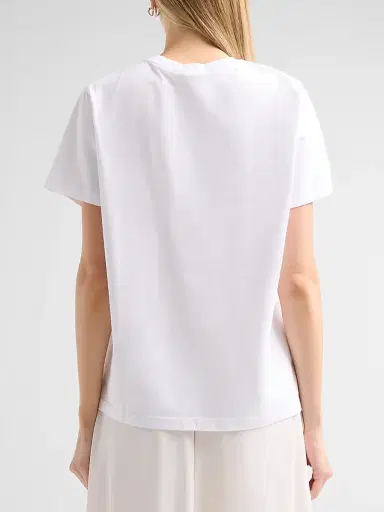 Ganni Women's Strawberry Cotton Jersey Crewneck T-Shirt - Bright White | Thumbnail 3