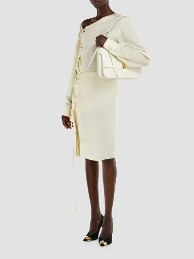 FERRAGAMO Women's Cara Leather Shoulder Bag - Mascarpone | Thumbnail 2