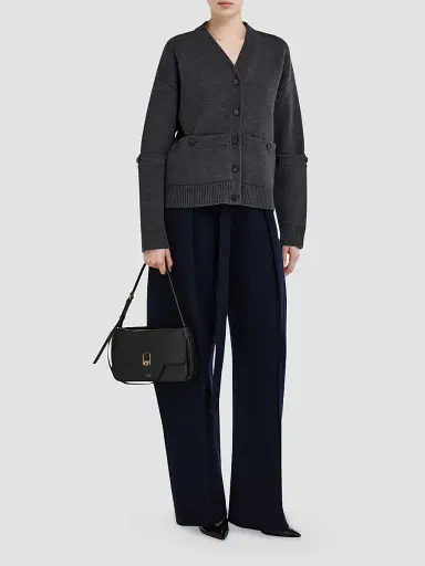 FERRAGAMO Women's Cara Extra-Small Leather Shoulder Bag - Black | Thumbnail 3