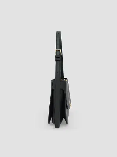 FERRAGAMO Women's Cara Extra-Small Leather Shoulder Bag - Black | Thumbnail 5