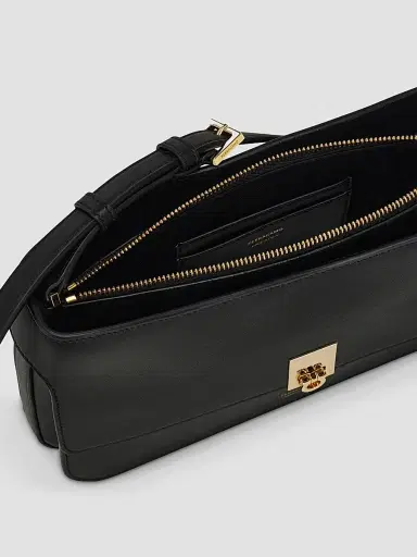 FERRAGAMO Women's Cara Extra-Small Leather Shoulder Bag - Black | Thumbnail 6