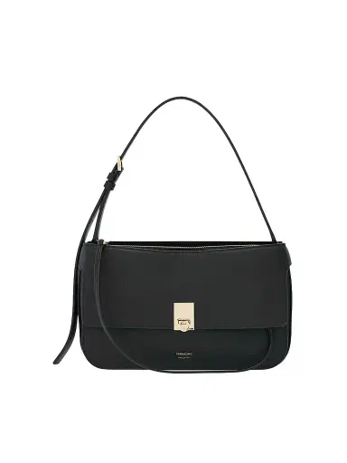 FERRAGAMO Women's Cara Extra-Small Leather Shoulder Bag - Black | Thumbnail 1