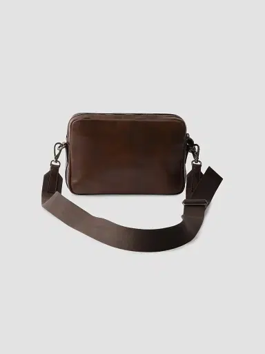 Prada Men's Leather Shoulder Bag - Brown | Thumbnail 4