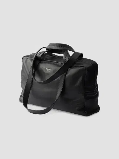 Prada Men's Nappa Leather Work Bag - Black | Thumbnail 4