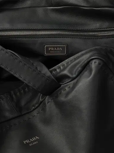 Prada Men's Nappa Leather Work Bag - Black | Thumbnail 7