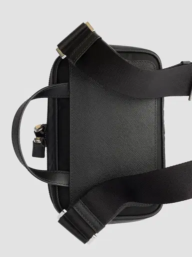 Prada Men's Re-Nylon and Saffiano Leather Shoulder Bag - Black | Thumbnail 5