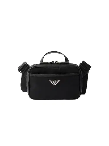 Prada Men's Re-Nylon and Saffiano Leather Shoulder Bag - Black | Thumbnail 1