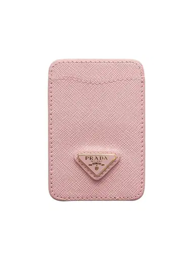 Prada Women's Saffiano Leather Card Holder - Pink | Thumbnail 1