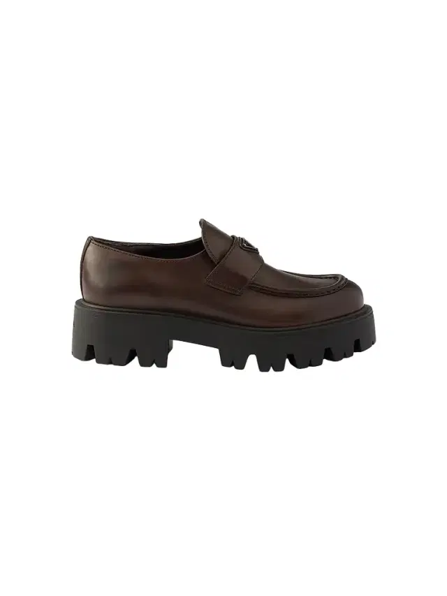 Prada Women's Leather Loafers - Brown